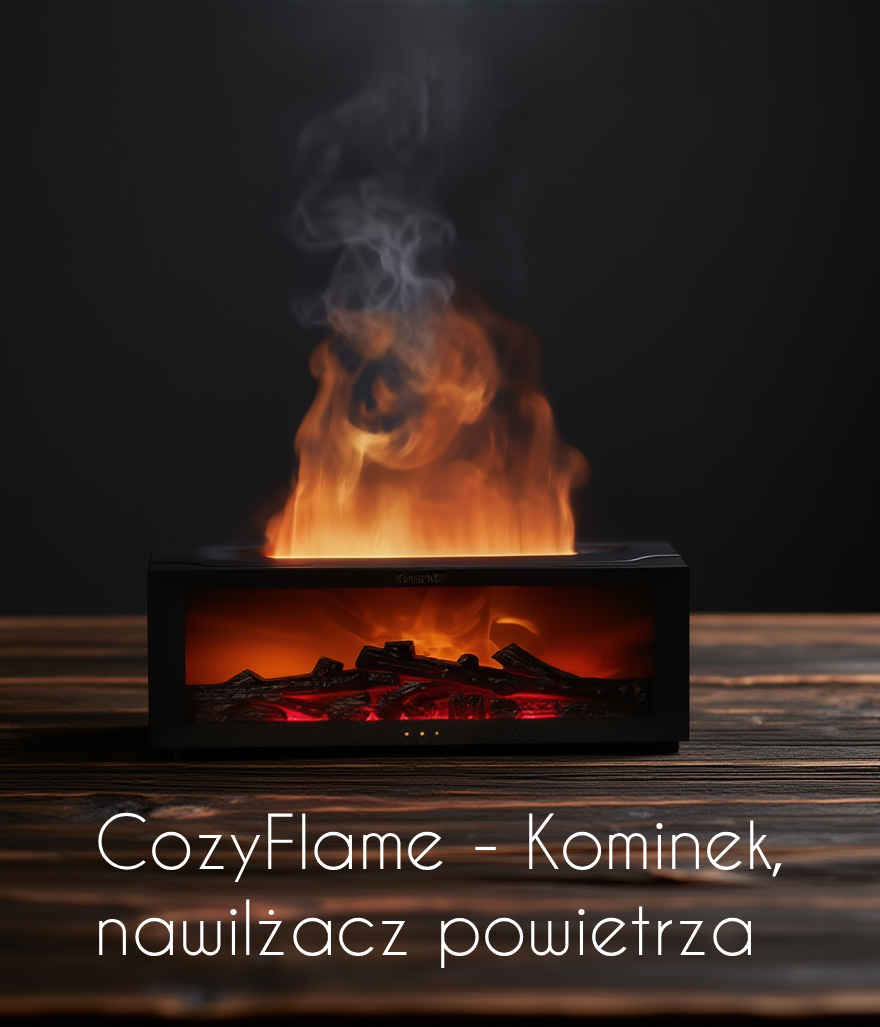 CozyFlame - Kominek, nawilżacz powietrza który pokocha każdy