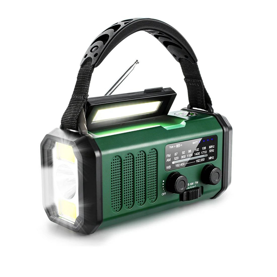 Radio Survivalowe 3w1 -panel słoneczny + korbka + powerbank